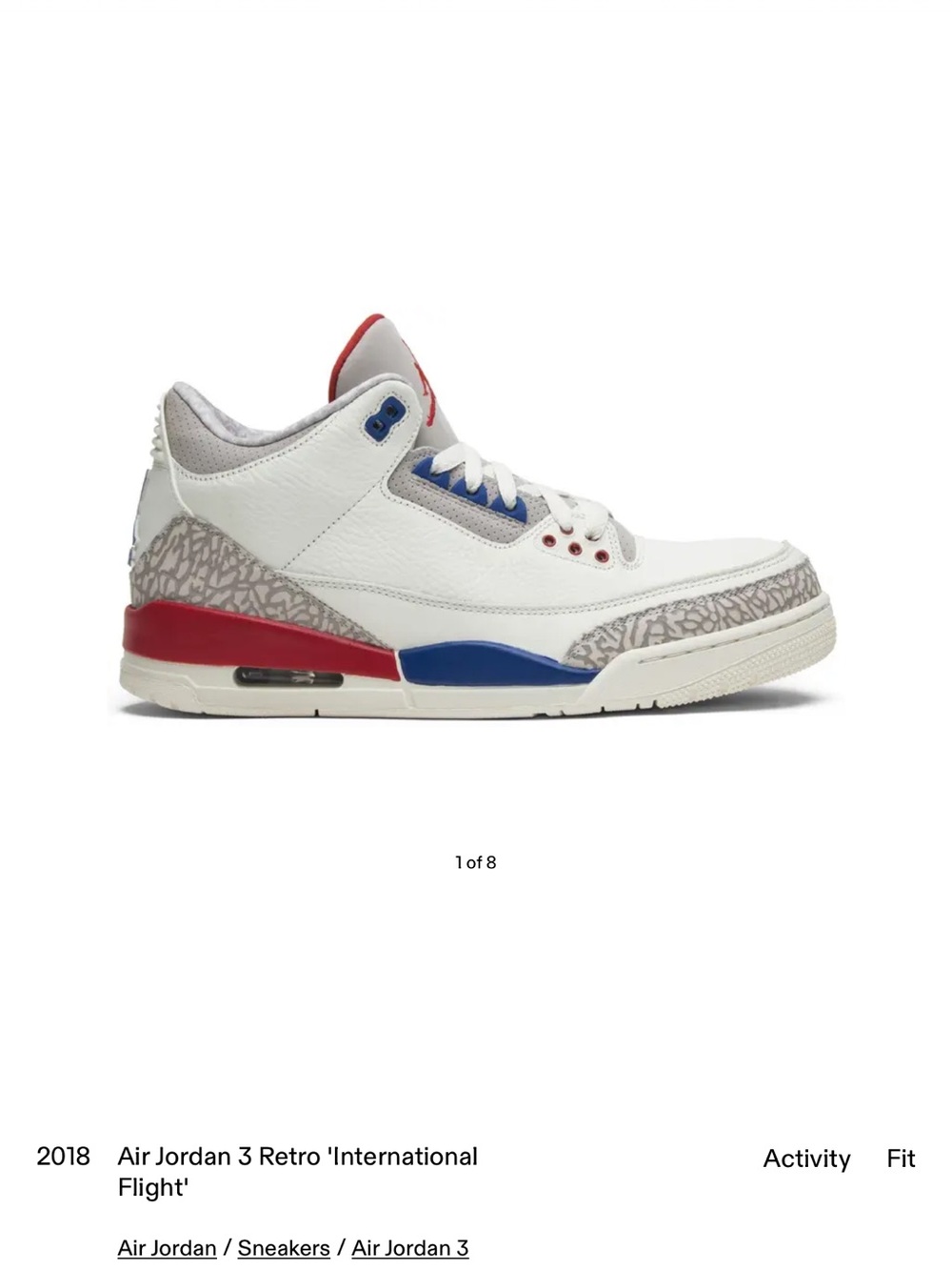 Jordan 3 Retro international flight